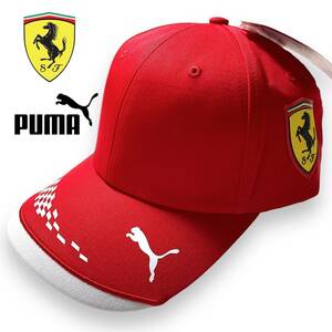 新品 プーマ フェラーリ エンブレム キャップ PUMA Scuderia Ferrari スクーデリア 022611 メンズ 帽子 モータースポーツ ◆R226a