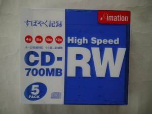 【新品・未使用】イメーション ハイスピード データ用CD-RW 700MB 5枚セット