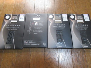 グンゼトゥシェプレミアムL-LLサイズ新品60デニール黒4足日本製 定価合計4400円。