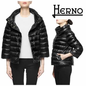 正規代理店タグ付HERNO ヘルノ　SOFIAソフィア　ブラック　新品　40 Sサイズ