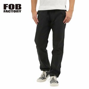 【サイズ 2】【M】FOB FACTORY エフオービーファクトリー バックサテン ベイカーパンツ ブラック 日本製 F0431 BAKER PANTS ミリタリー