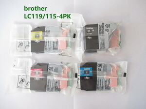 ブラザー 純正品 プリンターインク LC119/115-4PK LC119BK LC115Y LC115M LC115C 未開封 期限不明 大容量 BROTHER インクカートリッジ