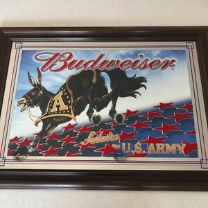 Budweiser バドワイザービール　ビンテージミラーTHE US ARMY 