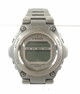 【SN101】CASIO カシオ G-SHOCK Gショック MR-G MRG-100T デジタル シルバーカラー 20BAR Qz クォーツ メンズ 腕時計 φ56.6 