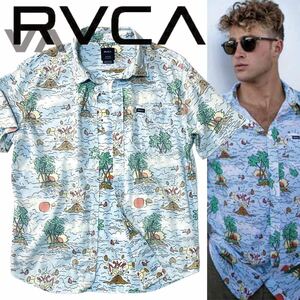 【RVCA】Tristan Ceddia Short Sleeves Shirt RVCAルーカ 総柄 半袖シャツ レーヨン混紡 アロハ オープンカラーシャツ ロンハーマン取扱い