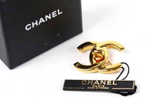 【超美品】CHANEL シャネル ココマーク ターンロック ブローチ 96P刻印 ブランドアクセサリー 小物 レディース【LP48】