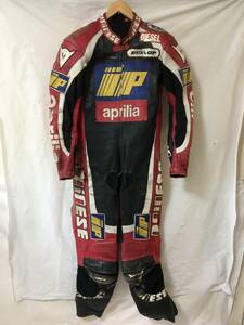 ○V313○USED レーシングスーツ 革ツナギ ダイネーゼ dainese アプリリア aprilia サイズ不明 Arai DIESEL DUNLOP