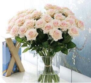 大量25本 バラ 高級造花 アートフラワー シルクフラワー 花束 ローズ アレンジメント ブーケ プレゼント お祝い 結婚式 DJ1300