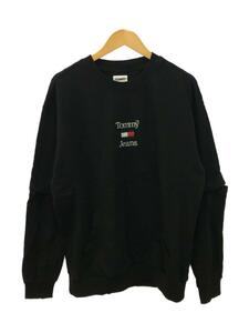 TOMMY JEANS◆スウェット/M/コットン/BLK/袖取り外し可