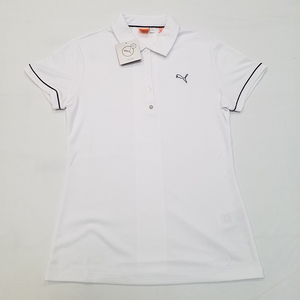 【1品限り】新品 PUMA M golf tech polo メンズ　ポロシャツ　white 白　Sサイズ pm56576101s