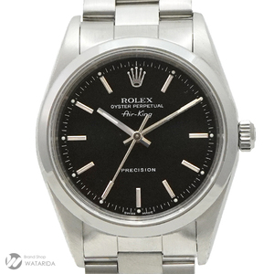 ロレックス ROLEX 腕時計 エアキング 14000 A番 SS 黒文字盤 保証書付 送料無料