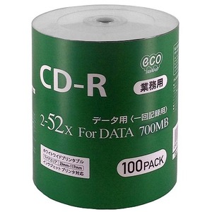 磁気研究所 業務用CD-R 700MB 100枚エコパック データ用 2-52倍速対 ワイドプリンタブル対 応詰め替え用エコパック CR80GP100_BULK