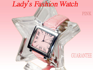 超格安～ レディース ファッション 腕時計 文字盤ベルト ピンク 本体 ステンレス 新品 単品時、日時指定なしで発送料440円