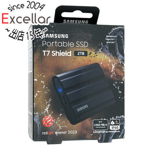 SAMSUNG ポータブルSSD T7 Shield MU-PE2T0S-IT/EC ブラック 2TB [管理:1000028084]