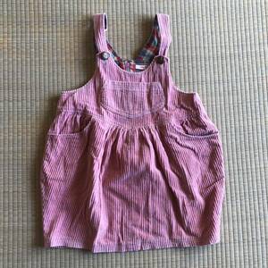コーデュロイジャンパースカート 120 女の子　ピンク