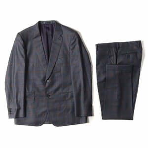 Paul Smith ポールスミス DORMEUIL テーラードジャケット スラックス / セットアップ スーツ SOHO FIT ネイビー ワインレッド XL 日本製