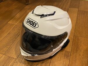 美品 SHOEI GT-AirII パールホワイト サイズL 59㎝ B+COM スピーカー内蔵　一度のみ使用 フルフェイス ヘルメット 箱無し