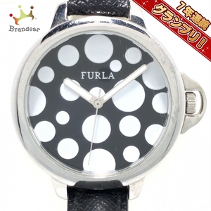 FURLA(フルラ) 腕時計 - レディース ドット柄 黒×白