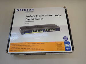 NETGEAR GS108P 8ポート PoE ギガビット スイッチ　通電確認済【付属品あり】