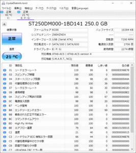 ST250DM000-1BD141 3.5インチ　SATA　250GB　HDD　ハードディスク
