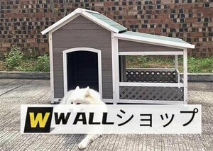 高品質 犬小屋 ドッグハウス 室外 中型犬用 屋外用 庭 保温防寒 通気性 屋外 木製 犬舍