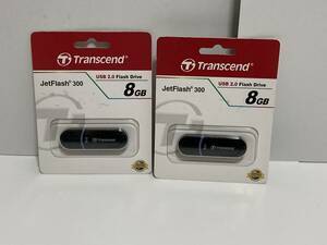 未使用　Transcend USBフラッシュメモリ　8GB JetFlash300 USB2.0 トランセンド　キャップ式　ブラック 　TS8GJF300