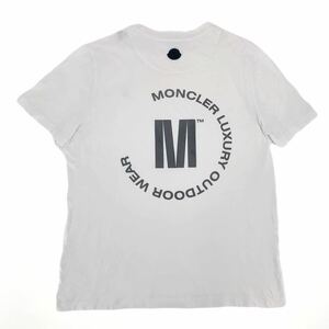 美品 MONCLER モンクレール ワッペン付き 刺繍 ロゴ 半袖Tシャツ ブラック 2021年 H10918C00026 829H8 メンズ L