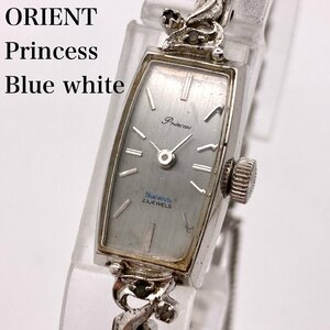 ORIENT オリエント プリンセス ブルーホワイト A040-10100 23石 手巻き レディース腕時計 ジャンク 4-131-D