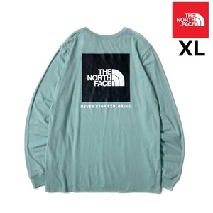 1円～!売切!【正規新品】THE NORTH FACE◆L/S BOX NSE TEE 長袖 Tシャツ ロンT US限定 ボックスロゴ 男女兼用 キャンプ(XL)緑 180902-5