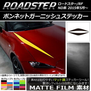 AP ボンネットガーニッシュステッカー マット調 マツダ ロードスター/ロードスターRF ND系 2015年05月～ AP-CFMT2469 入数：1セット(2枚)