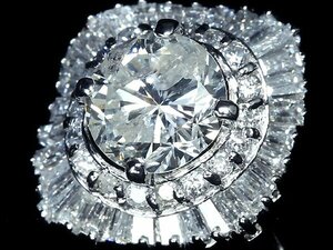 IIM11427SS【1円～】新品【RK宝石】《Diamond》天然ダイヤモンド 特大1.395ct!! 極上脇石ダイヤモンド 0.93ct Pt900 超高級リング ダイヤ