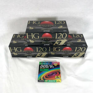 ＊中古品＊TDK maxell ビデオテープ フロッピーディスク T-120HGF X3 MF2-HD.DOS18.B3P