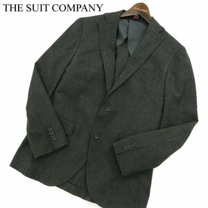 THE SUIT COMPANY スーツカンパニー 秋冬 背抜き★ アンコン テーラード ジャケット Sz.175cm-6Drop メンズ グレー ビジカジ　A3T09815_8#N