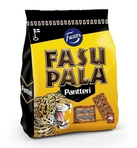 Fazer Fasupala ファッツェル ファスパラ パンテリ サルミアッキ リコリス味 ウエハース 4袋×215g フィンランドのお菓子です