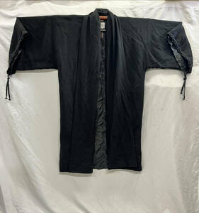【JK229】SOU・SOU　コート　身丈約122.5cm　黒色　ポケット付き　羽織　上着　和装　和服
