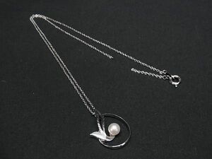 1円 MIKIMOTO ミキモト 本真珠 アコヤ真珠 パール 約5mm SV925 ネックレス ペンダント アクセサリー シルバー系 AW9442