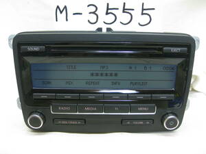 M-3555　VolksWagen　フォルクスワーゲン　ゴルフ　VW-1K0 035 183 B　MP3　CDデッキ　純正オーディオ　補償付き