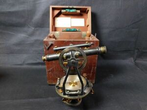 アンティーク W＆L.E.GURLEY TROY N.Y 測量機 経緯儀 方位磁石 臨時発電水力調査部 トランシット レベル Antique Surveying instrument