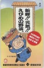 【テレカ】忍たま乱太郎 藤森雅也 愛媛経済連 テレホンカード 6N-I0008 未使用・Aランク