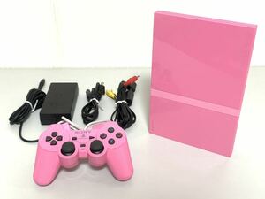 SONY ソニー PS2 PlayStation2 本体 ピンク SCPH-77000 薄型 ゲーム機 プレステ2 動作良好 異臭あり ジャンク