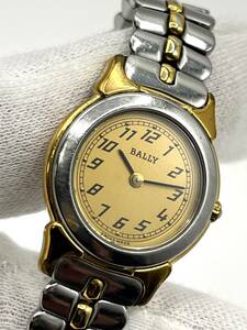 【電池切れ】BALLY　バリー　クォーツ腕時計　ゴールド文字盤　レディース　コンビ　ケース：2.0　