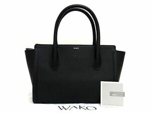 ■新品■未使用■ WAKO 和光 ワコー レザー ハンドバッグ トートバッグ レディース ブラック系 AT5006