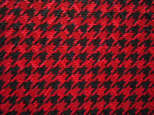 処分【f-33】★PE100シフォンジョーゼットカットプリント赤黒110巾1.8m