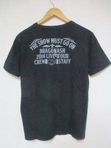 DragonAsh ドラゴンアッシュ 2014 THE SHOW MUST GO ON ライブツアー STAFF スタッフTシャツ Lサイズ