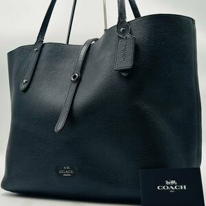 1円【入手困難品】 定価10万円 コーチ COACH トートバッグ ビジネスバッグ ブリーフケース A4 2way レザー メンズ レディース ブラック