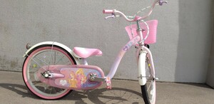 美品！ディズニープリンス　キャラクター自転車（キッズ女の子）引取限定商品