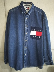 90s ヴィンテージ Tommy Hilfiger Jeans デニム シャツ トミーヒルフィガー ジーンズ