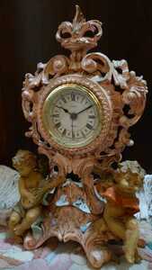 アンティーク 置時計 イタリア製 エンジェル　天使　ヨーロピアン