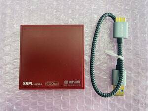 #800065 IO DATA 外付けSSD 500GB SSPL-UTシリーズ SSPL-UT500R ラズベリーレッド (USB 3.2 Gen 1（USB 3.0）/USB 2.0接続 /500GB)