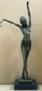 【た-5-62】100 入手困難 チパルス作 ブロンズ像 女神像 西洋美術 西洋骨董 彫刻ブロンズ象 女性の彫刻 インテリア 置物